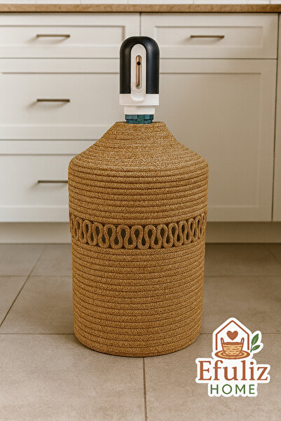Efuliz Home Jute Straw Look Bottle Cover, Stylish and Natural Water Dispenser...