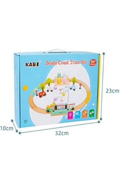 PlayFun Joc Lemn Circuit Mărgele 3+