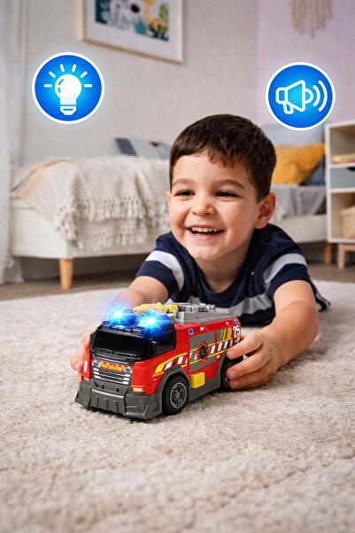 TOYFEST Fire Truck with Sound and Light - 15 cm