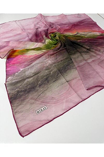 MİRAY Nevada Large Size Organic Cotton Scarf - 120 X 120 - 06252 06