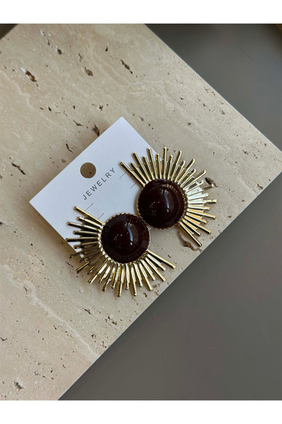 markentegra Mineli Sun Earrings - Brown