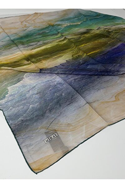 MİRAY Nevada Large Size Organic Cotton Scarf - 120 X 120 - 06252 09