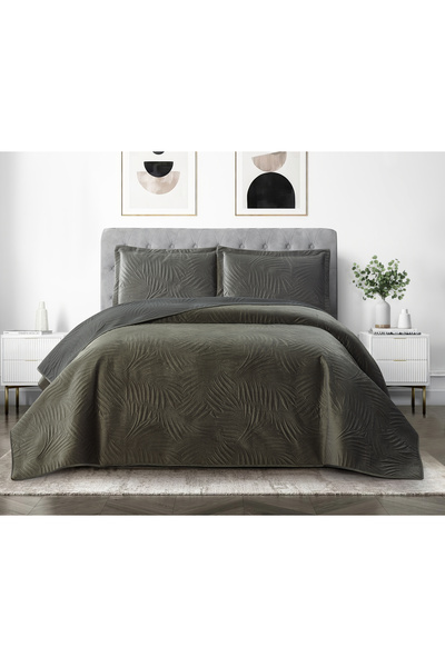 Valensi Home Munih Çift Kişilik Yatak Örtüsü - Antrasit