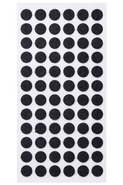 Mithra Life 72 Pieces of Black Round Furniture Felt Pads - Adhesive Table Cha...