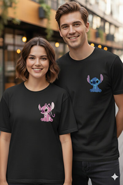 LiyAdaCo Lover Couple Combination Valentine's Day Gift Stitch and Angel Print...