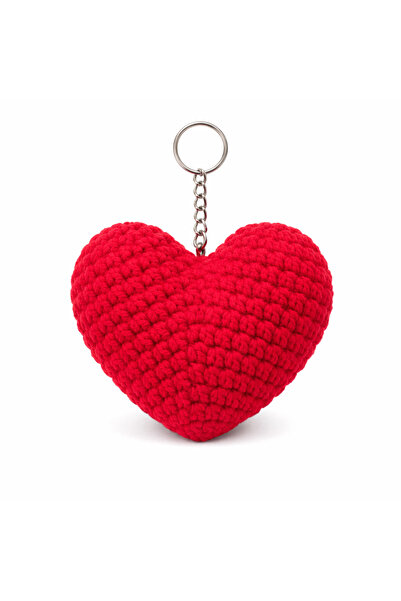 loopa amigurumi ÖRGÜ KALP ANAHTARLIK