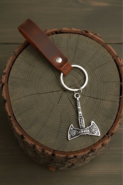 AB Takı Balta Design Real Leather Keychain Fashion Keychain Genuine Leather K...