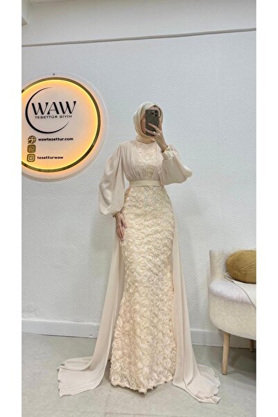 waw tesettür Rossa Tesettür Abiye Elbise