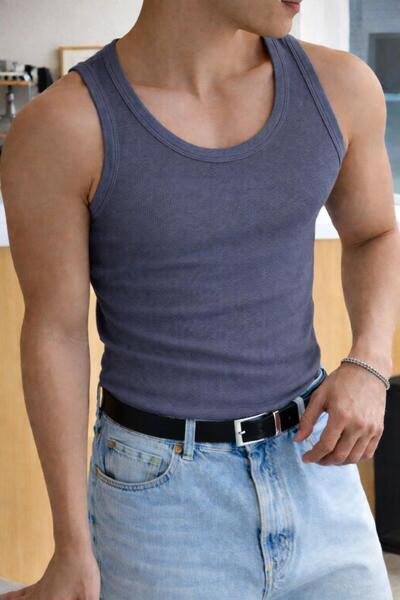 khalif Men's Halter Neck Combed Cotton Camisole Fitted Fit Sportsman Lycra Un...