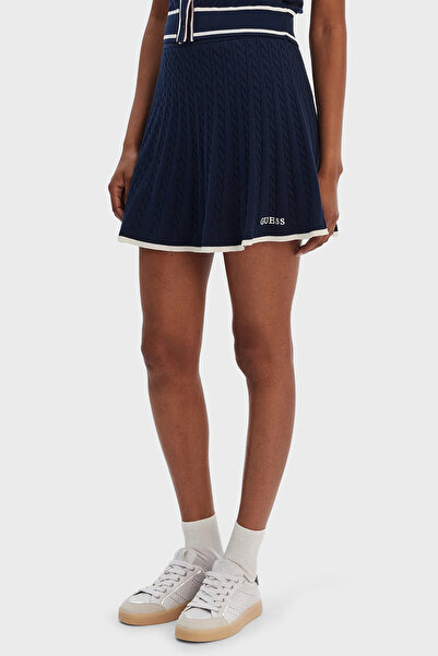 Guess Shari Regular Fit Knitted Detailed Knitwear Pleated Skirt V6Rd07Z4652 S...