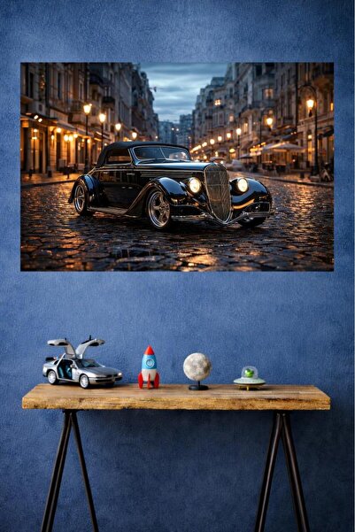 LUXRN Classic Car Wall Painting Frameless Modern Office Living Room Decoratio...