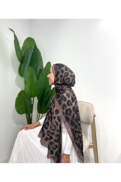 CARAVSTORE LEOPAR DESEN PAMUK SOFT ŞAL