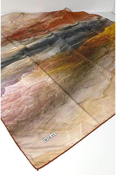 MİRAY Nevada Large Size Organic Cotton Scarf - 120 X 120 - 06252 11