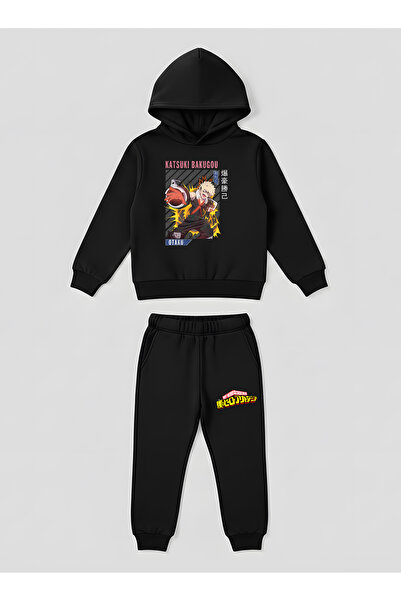 SVART WEAR My Hero Academia Katsuki Bakugou Set de hanorace pentru copii, imp...