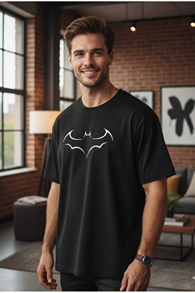 LiyAdaCo Unisex Men's Printed Black Oversize T-Shirt - Sportswear