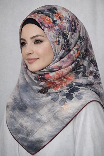 MİRAY وشاح نيفادا كبير الحجم من القطن العضوي - 120 × 120 - 06253