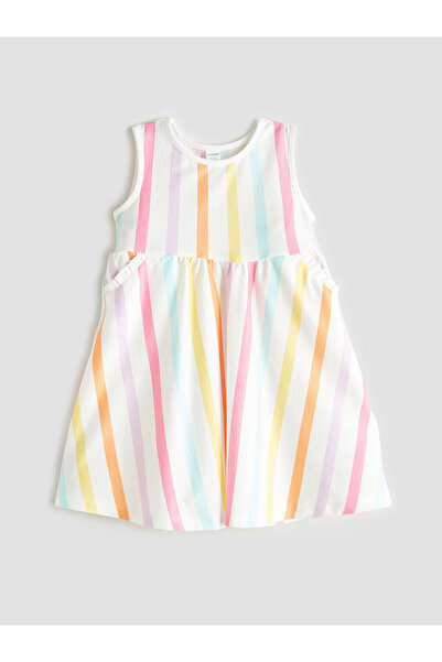 LC Waikiki Детска рокля с раирани ленти за врата