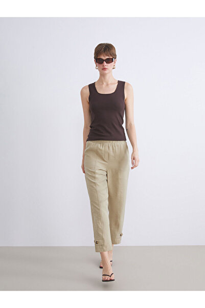 LC Waikiki Peak New Season Elastic Waist Modal Blend Women's Trousers