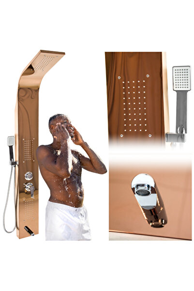 Other Rose Gold Hydromassage Shower Panel with Rainfall
