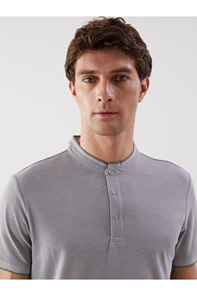 LC Waikiki Vizyon New Season Hakim Collar Short Sleeve Men's T-Shirt