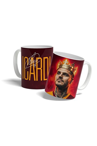 offside King Mauro Cup Cup Yellow Red Fan Goal King Crowned Design Printed Gi...