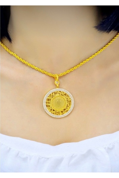 aytekgold 14 Ayar Çeyrek Altınlı Sepet Kolye