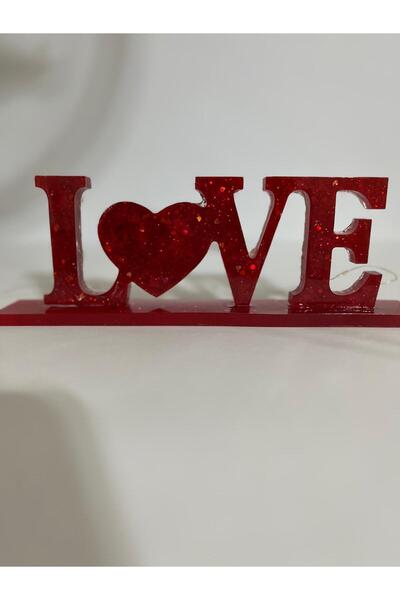 masal butikk Işıklı LOVE Yazılı Epoksi Dekor
