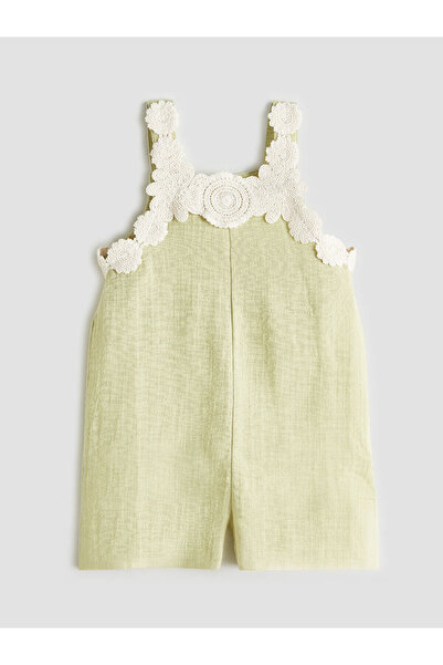 LC Waikiki Peak New Season Floral Embroidered Girls' Jumpsuit