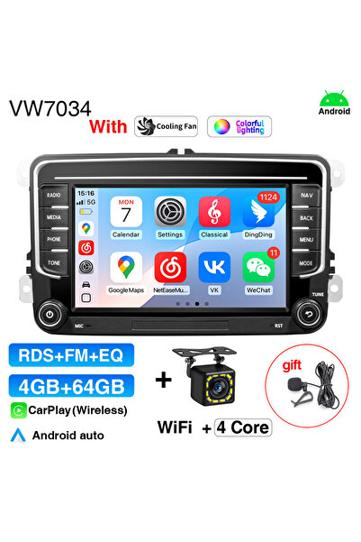 Choice10 4G 64G 12LED Grandnavi Android13 راديو السيارة GPS لشركة فولكس فاجن ...