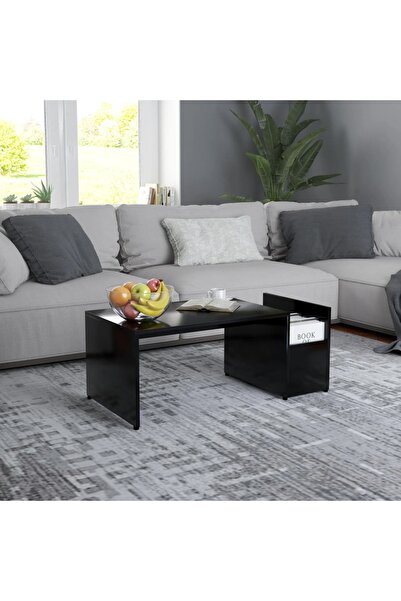 Concept Τραπεζάκι σαλονιού, μαύρο, 90x45x35 εκ., μοριοσανίδα