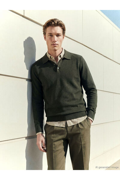 LC Waikiki Özmarka New Season Polo Neck Men's Knitwear Sweater