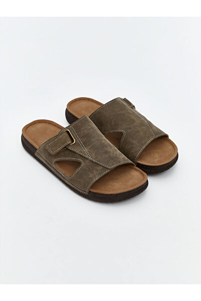 LC Waikiki من جلد الغزال نظرة النعال الرجالية