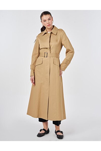 KYR Καμπαρντίνα με λεπτομέρειες στα κουμπιά, Μπεζ