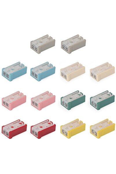 Generic مجموعة فيوزات خرطوشة صغيرة مشقوقة للسيارات، تشكيلة فيوزات سيارات شديد...