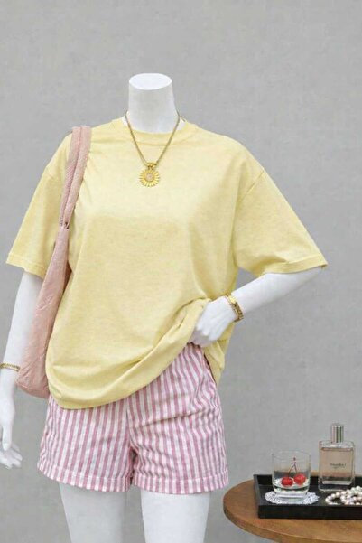 New Shine Solid Color Yellow Unisex T-Shirt