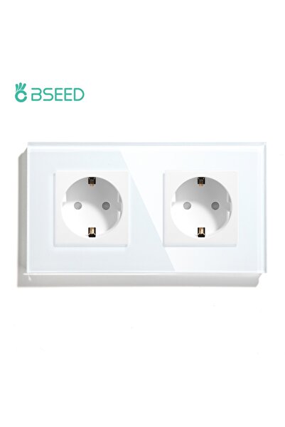 Choice4 Double Socket White Bseed EU Russia Sket 16A Electric Wall Sket Tempe...