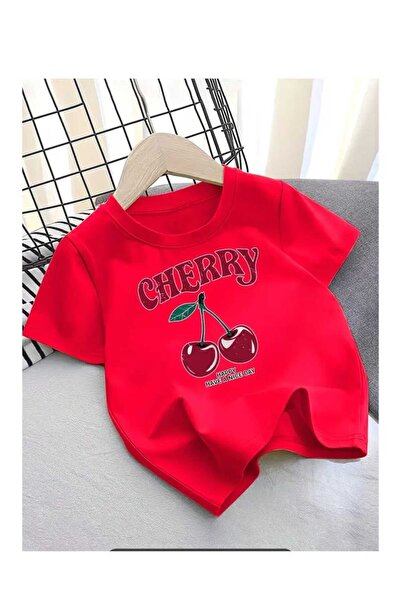 New Shine Cherry Cherry Printed Red Unisex T-Shirt