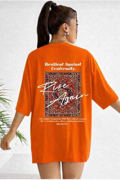 New Shine Rise Again Carpet Patterned Orange Unisex T-Shirt