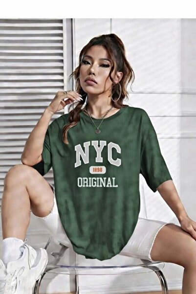 New Shine Nyc Original Printed Green Unisex T-Shirt