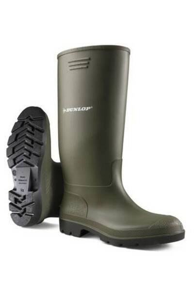 DUNLOP Pricemastor safety boots, PVC, acid resistant 380VP, green Green 48