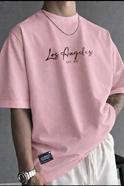 New Shine Los Angeles Est 1997 Printed Pink Unisex T-Shirt