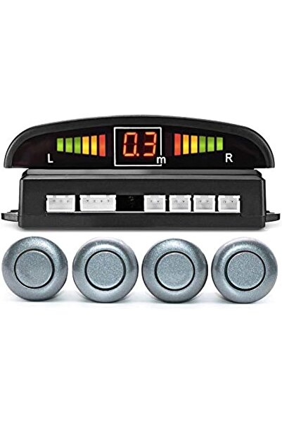 Generic رادار عكسي رمادي كبريتي مع شاشة LED وصوت تنبيه، حساس ركن السيارة لجمي...