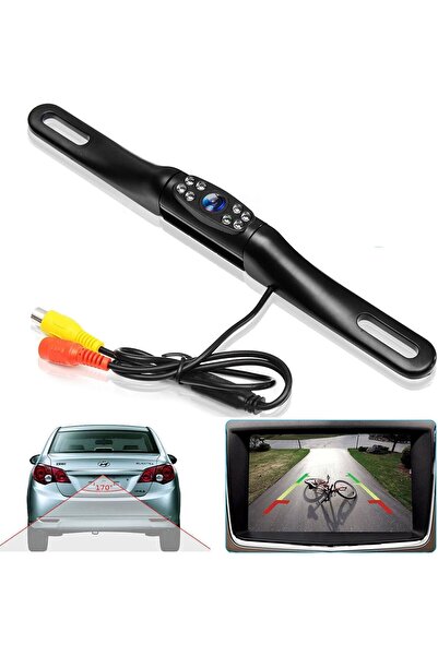 Generic كاميرا احتياطية عالية الدقة، كاميرا رؤية خلفية للوحة الترخيص، زاوية ر...