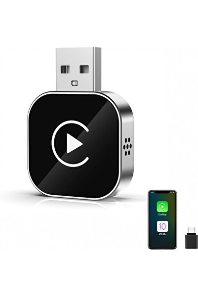 Generic محول كار بلاي لاسلكي، محول كار بلاي أسود لأجهزة آيفون، محول كار بلاي ...