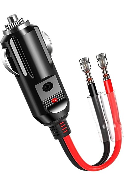 Generic قابس ولاعة سجائر للسيارة (ذكر) مع سلك بطول 12 بوصة، محول بديل 12 فولت...