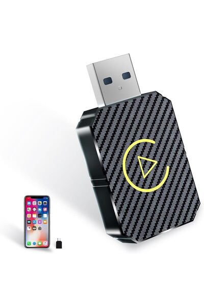 Generic محول كاربلاي لاسلكي صغير لأجهزة آيفون وأندرويد أوتو (تحديث 2025)، بدو...