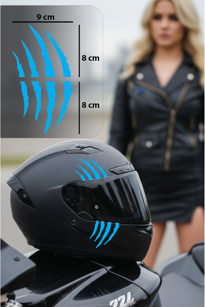 Yalıgraf Reklam Tabela ملصق مخلب الدبابة للخوذة، ملصق مخلب الدبابة للدراجات ا...