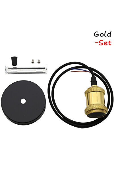 Choice6 طقم ذهبي، مصباح معلق بتصميم إديسون عتيق الطراز، قاعدة لولبية E27، مصن...