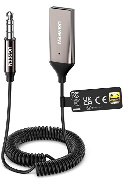 Generic محول سيارة UGREEN من AUX إلى بلوتوث 6.0 مع LDAC، محول AUX مقاس 3.5 مل...