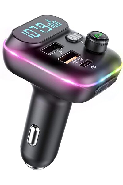 Generic جهاز إرسال FM بلوتوث مُطوّر للسيارة، محول FM لاسلكي بلوتوث 5.0 للسيار...